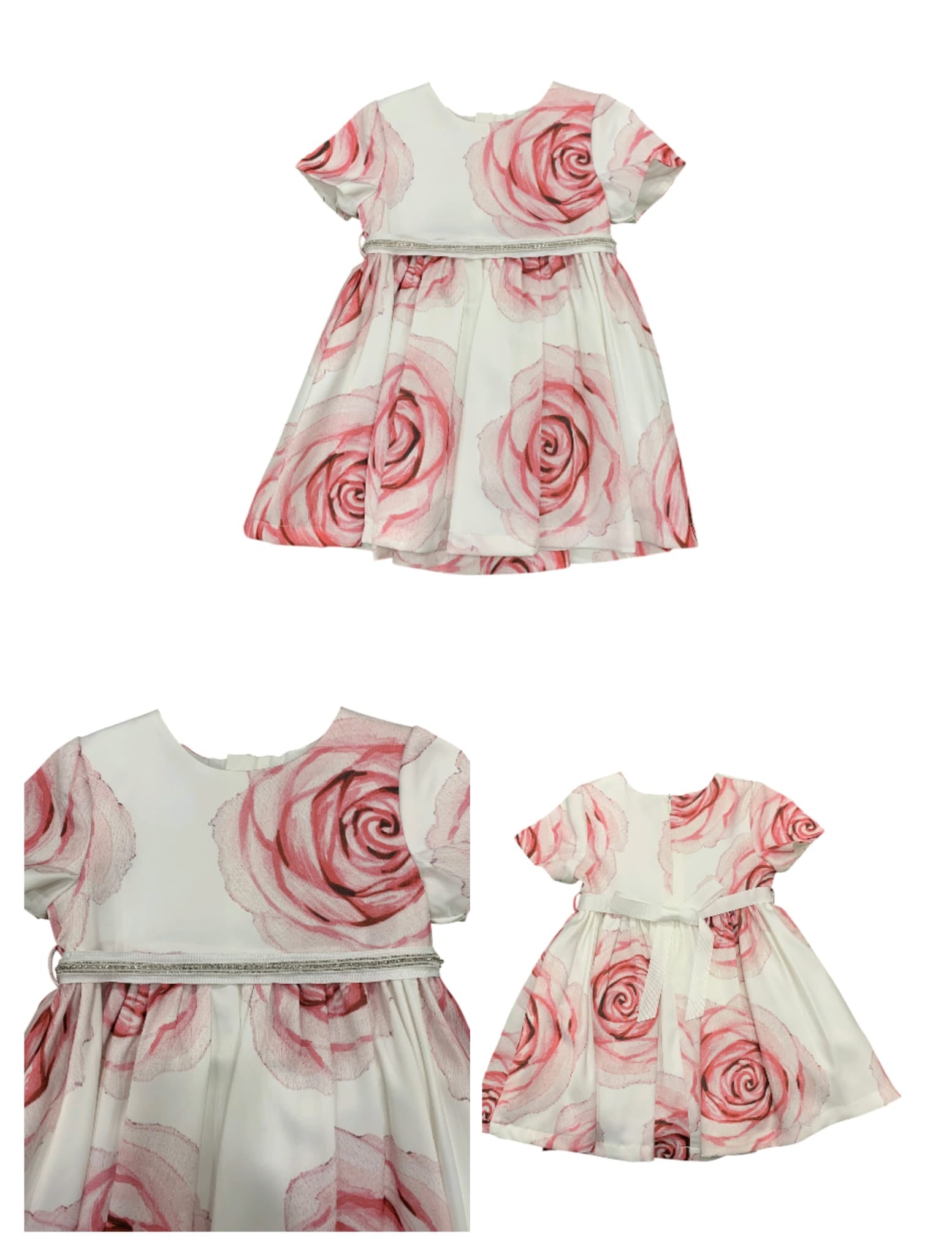 ABITO NEWBORN  STAMPA ROSE GRANDI
