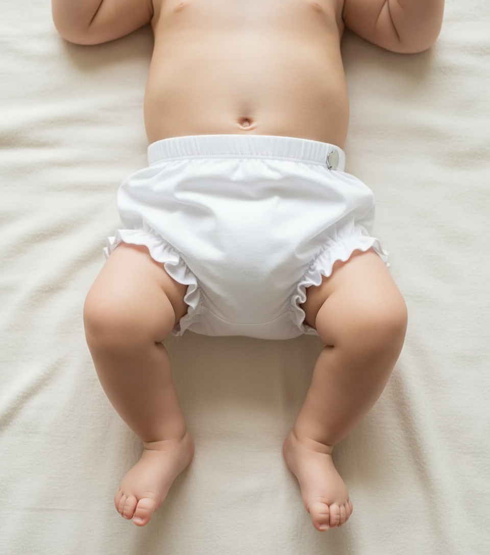 CULOTTE NEWBORN CON BALZE DIETRO - 90% CO 8% SP 2%PL