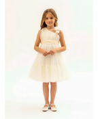 SMANICATO EFFETTO MONOSPALLA CON FIORE