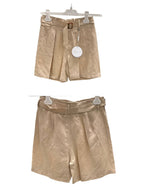 SHORTS IN MISTO LINO BEIGE