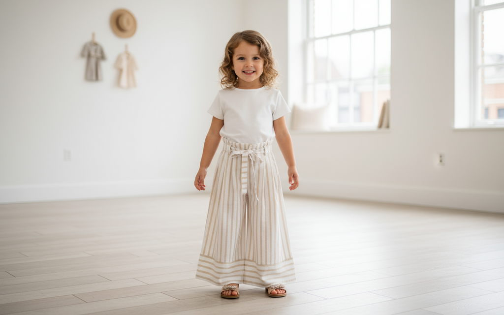 PANTALONE A RIGHE AVORIO-TORTORA