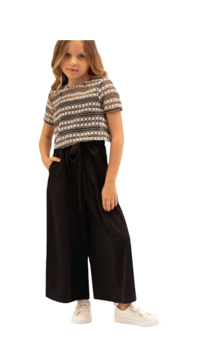 TUTA CON TOP IN PIZZO MACRAME' - "EST. 100% CO - INT. 96% PL 4% SP"