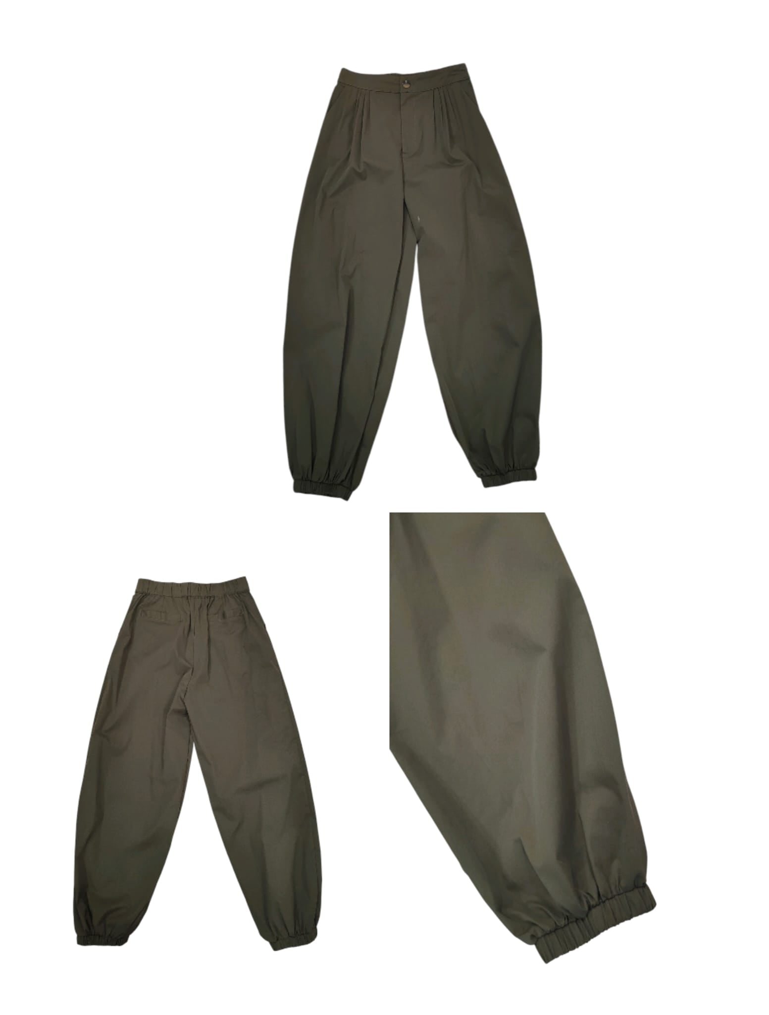 PANTALONE CARGO CON ELASTICO ALL'ORLO - 70% CO 27% PL 3% SP
