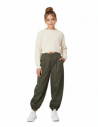 PANTALONE CARGO CON ELASTICO ALL'ORLO - 70% CO 27% PL 3% SP