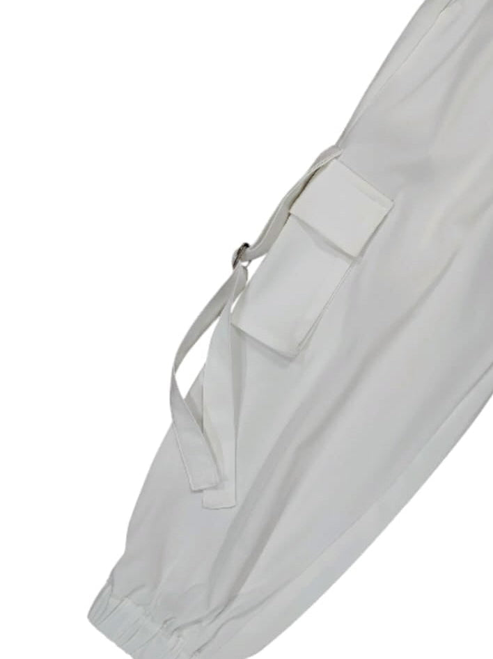 PANTALONE TASCONI IN CREPS - 95% PL 5% SP