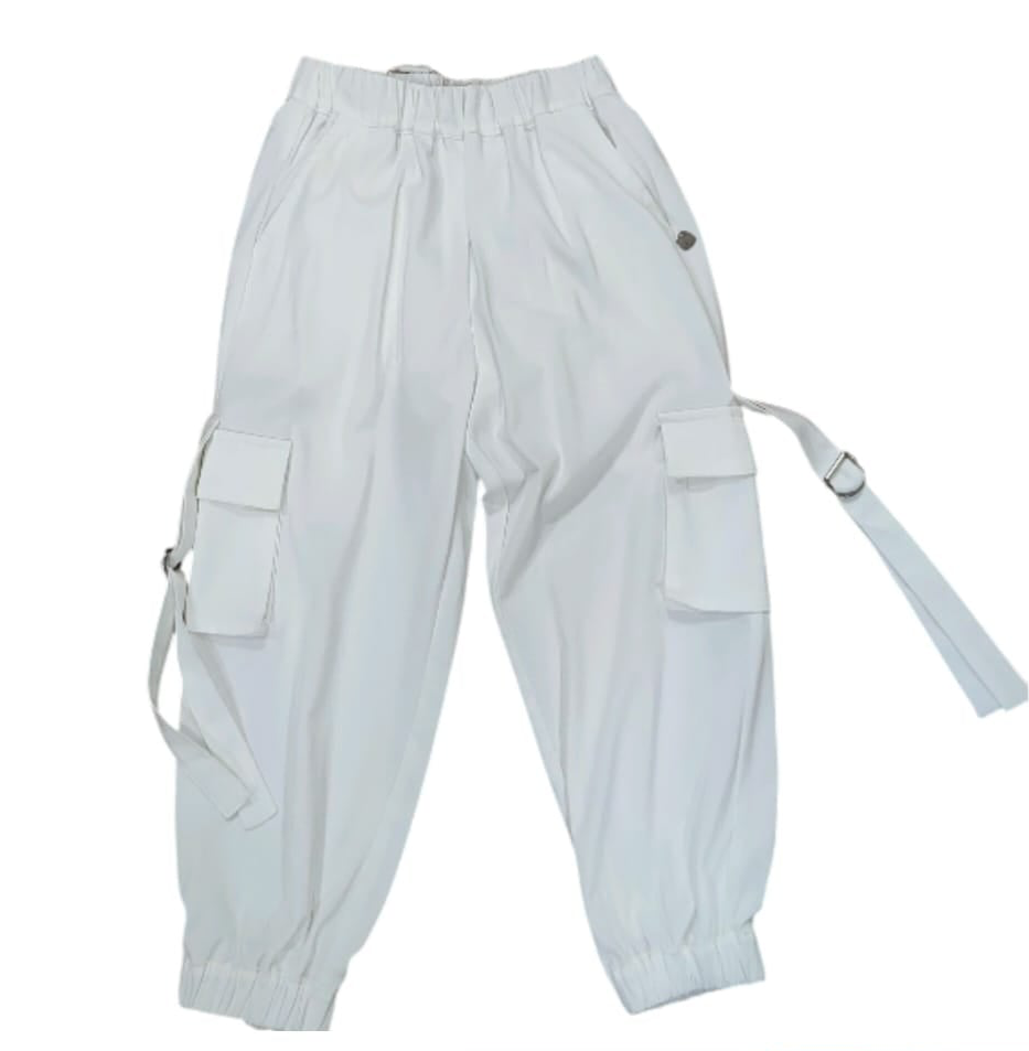 PANTALONE TASCONI IN CREPS - 95% PL 5% SP