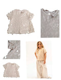 T-shirt e maglie Top Paillettes Crema - 100% Pl Alice Pi - Bambina