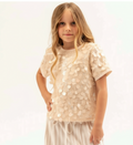 TOP PAILLETTES CREMA - 100% PL