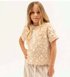 TOP PAILLETTES CREMA - 100% PL