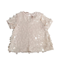 T-shirt e maglie Top Paillettes Crema - 100% Pl Alice Pi - Bambina