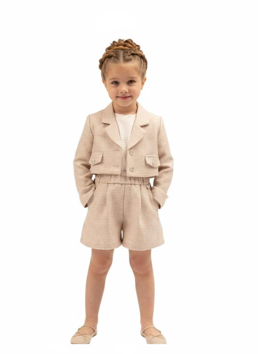 GIACCA CORTA CHANEL - "EST. 96% PL 4% SP - INT. 100% CO"