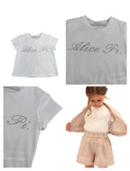 T-SHIRT CON LOGO STRASS - 92% CO 8% SP