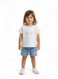T-shirt con Logo Strass - 92% Co 8% Sp Alice Pi - Bambina