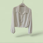 CAMICIA CROP CON ELASTICATURA ALL'ORLO ALICE PI