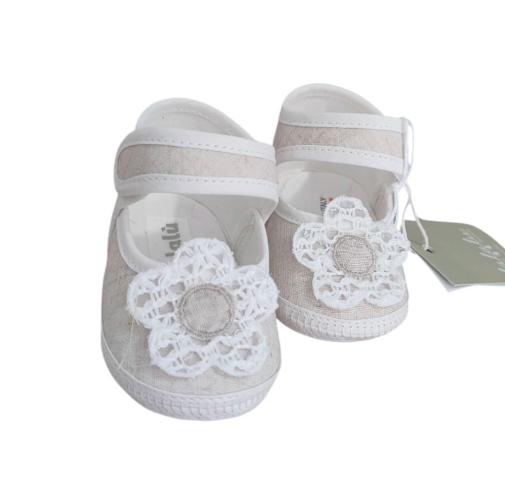 Scarpine neonata BEIGEE BIANCHE LEGGERA