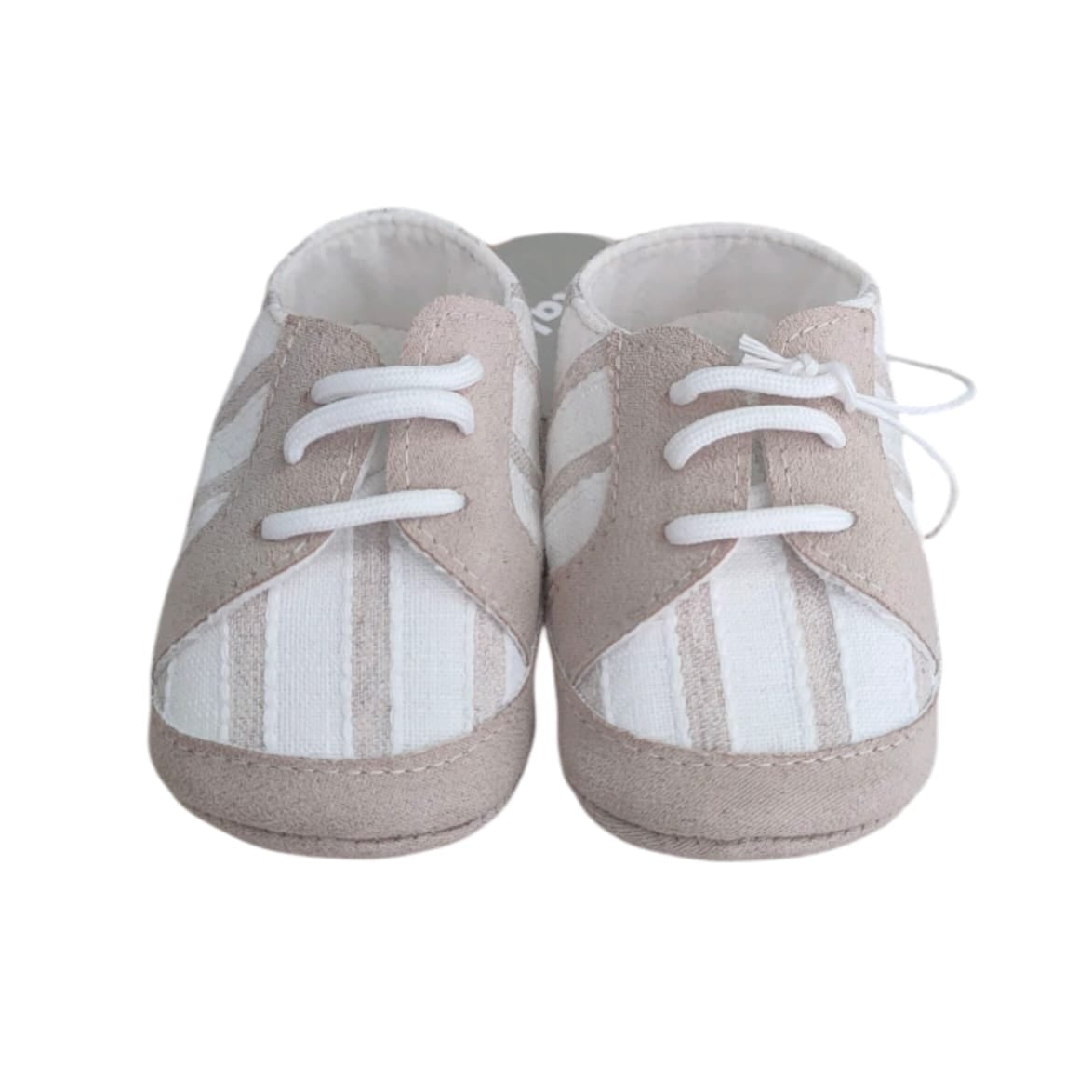 Scarpine Neonato Bianche e Beige Lalalu'