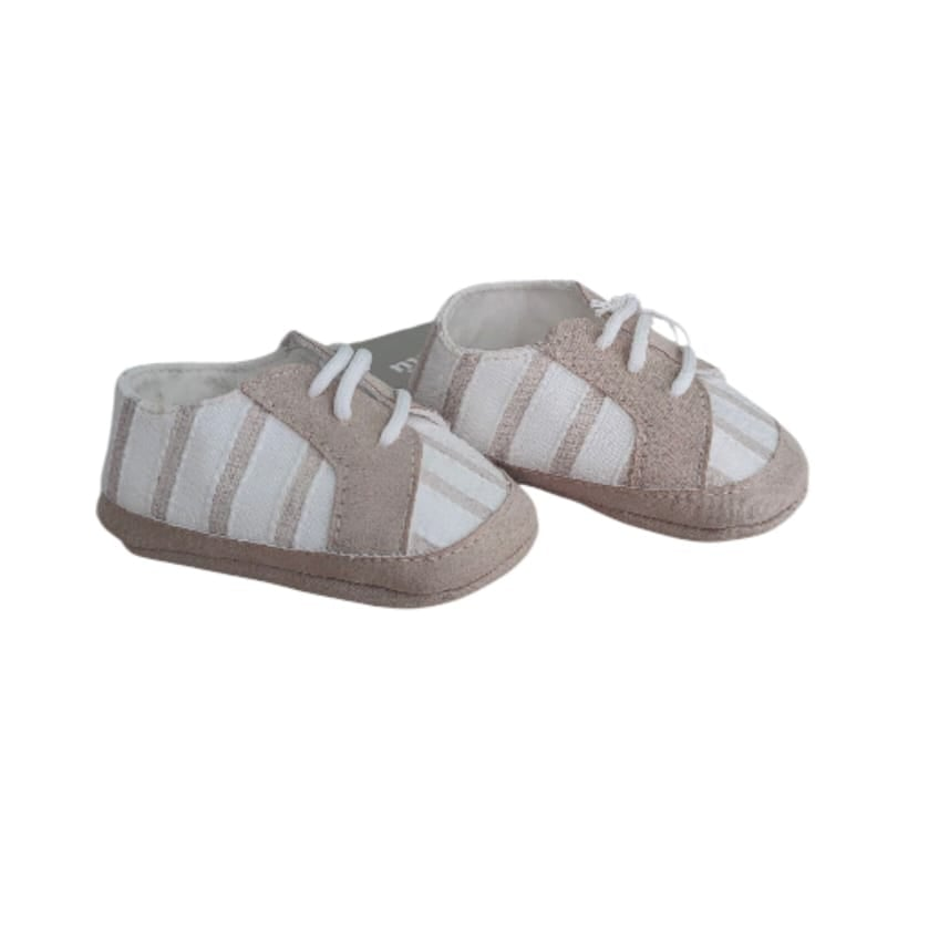Scarpine Neonato Bianche e Beige Lalalu'