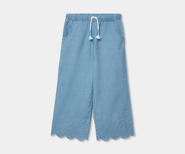 Pantaloni Denim Ricamo per Ragazza