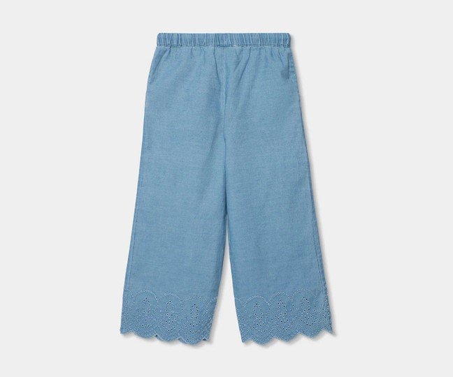 Pantaloni Denim Ricamo per Ragazza