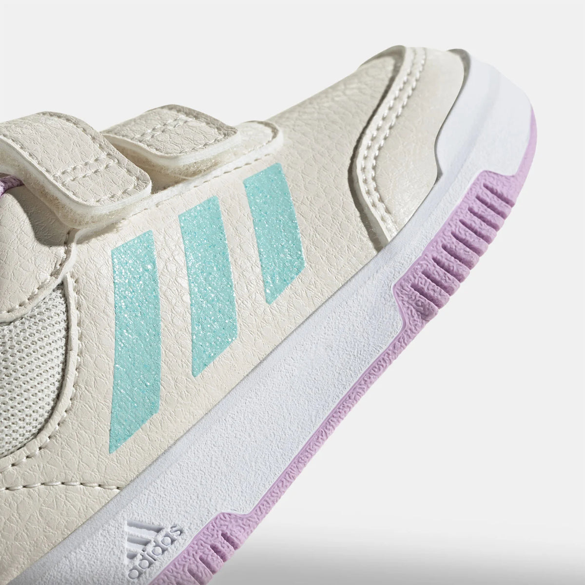 Scarpa Adidas Panna e Lilla con Logo Celeste Glitterato-bambina