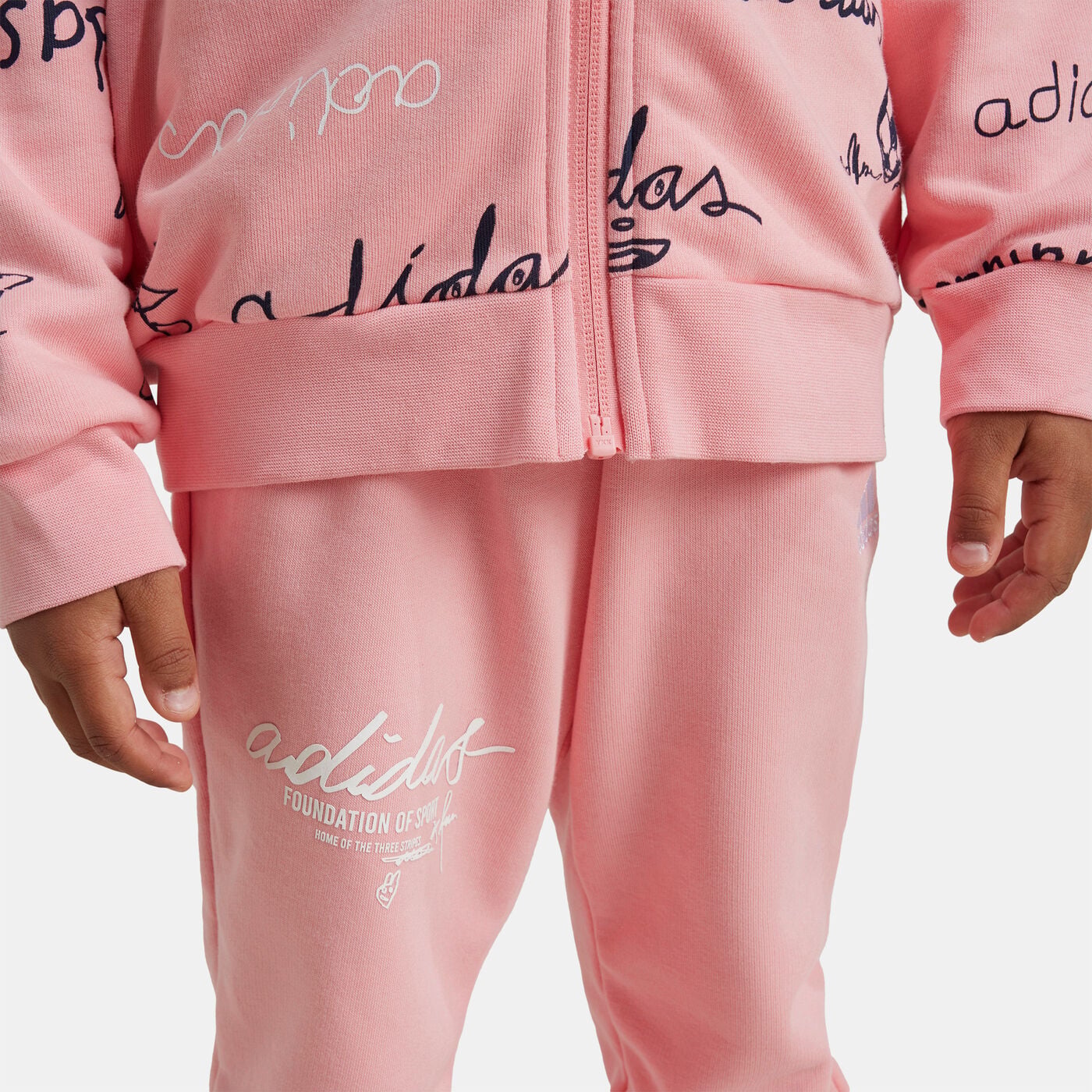 Tuta Adidas Brand Love Kids con Zip Senza Cappuccio- Bambina