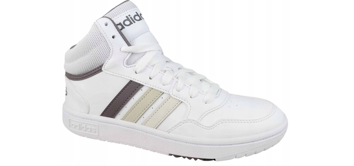 Scarpa Adidas Hoops con Strisce Sui Toni del Marrone- Ragazzo