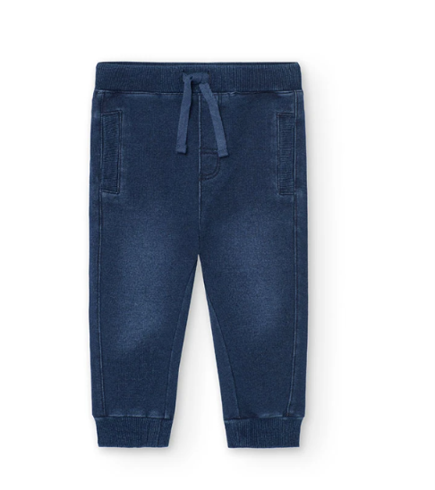 Pantaloni Felpati Denim per Bimbo Boboli