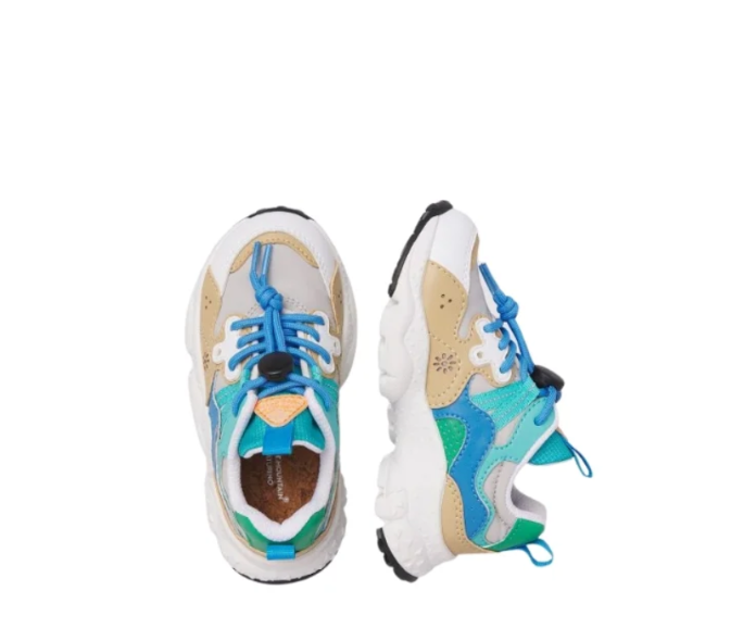 Scarpe Yamano 3 Junior. E-calf/fabric White-sand-azure Flower Mountain - Bambini