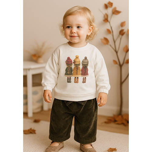 Completo 2 Pezzi Lungo Neonata Bordeaux Panna Verde Baby Vip