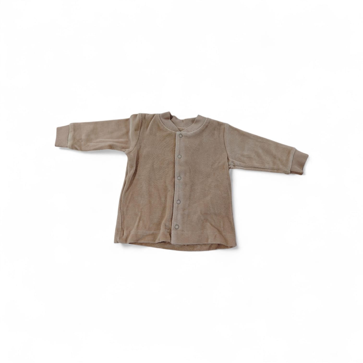 CARDIGAN BEIGE CON BOTTONI WOOLY ORGANIC