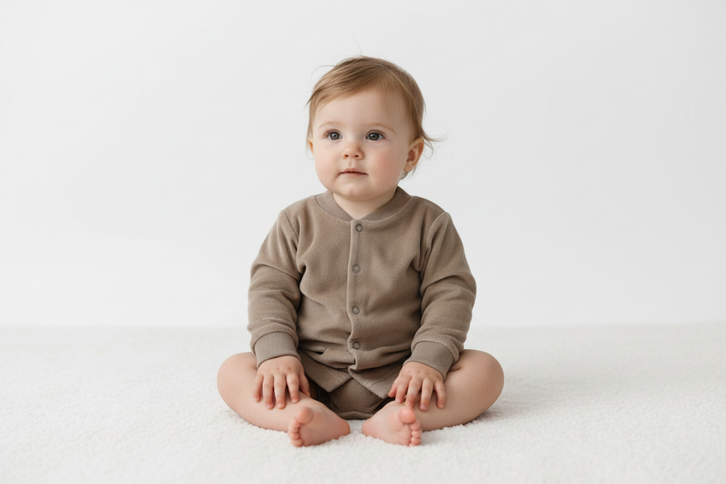 CARDIGAN BEIGE CON BOTTONI WOOLY ORGANIC