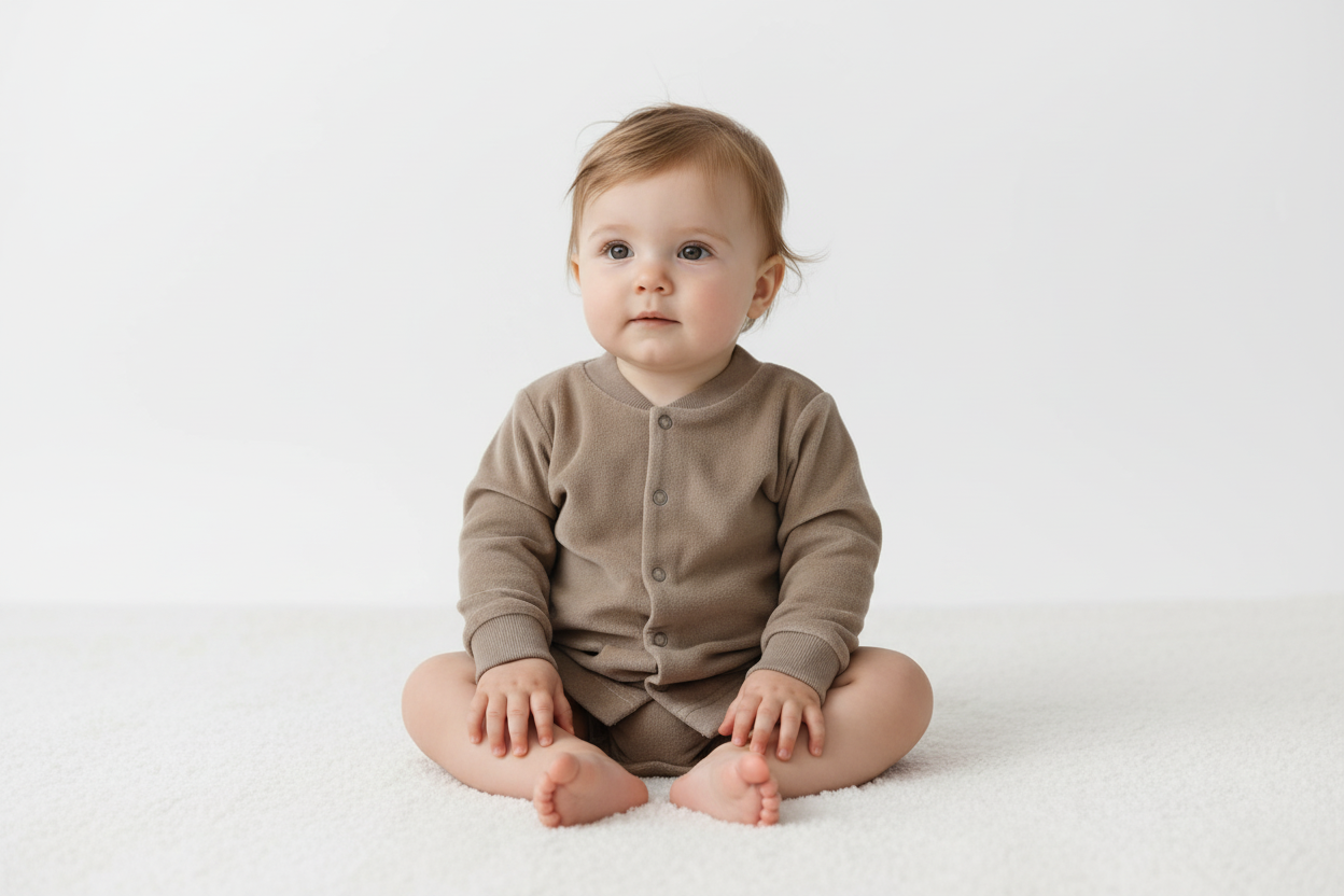 CARDIGAN BEIGE CON BOTTONI WOOLY ORGANIC