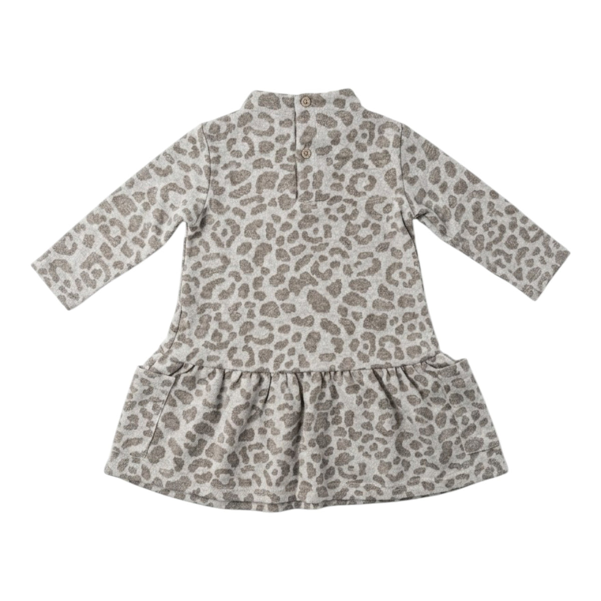 Vestito Neonata in Maglina Jacquard Maculato Cacao Lalalù