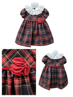 Vestitino Natale  neonata TARTAN
