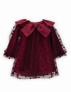 ABITO MAGLINA E TULLE POIS - "ESTERNO100% POLIESTEREINTERNO92% COTONE8% SPANDEXFODERA50% COTONE50% POLIESTERE"