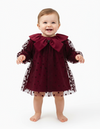 ABITO MAGLINA E TULLE POIS - "ESTERNO100% POLIESTEREINTERNO92% COTONE8% SPANDEXFODERA50% COTONE50% POLIESTERE"