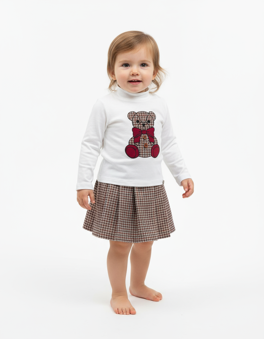 GONNA PIED DE POULE - "69% POLIESTERE 29% VISCOSA2% SPANDEX "