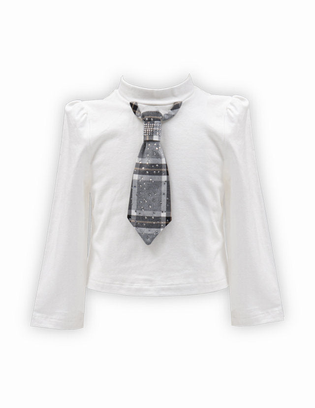 T-shirt con Stampa Cravatta - 
