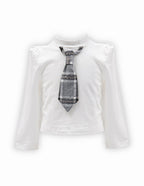 T-SHIRT CON STAMPA CRAVATTA - "92% COTONE8% SPANDEX"