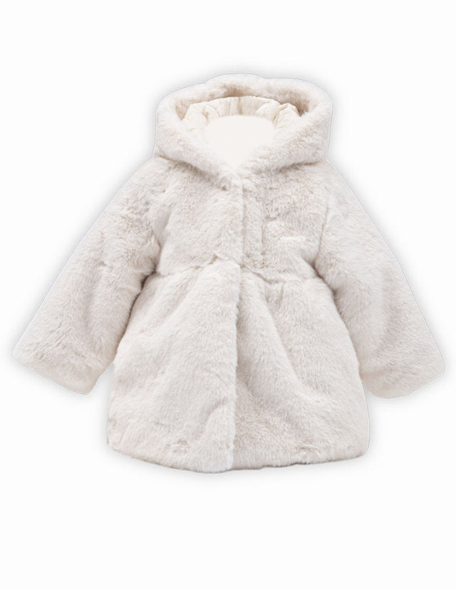 PELLICCIA CON CAPPUCCIO - "100% POLIESTEREFODERA100% POLIESTERE"