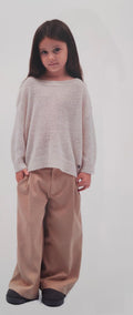 PANTA PALAZZO FLUIDO - "97% POLIESTERE 3% SPANDEX "