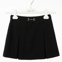 Shorts con Cinturino e Fibbia Oro Ragazza Neri Alice Pi