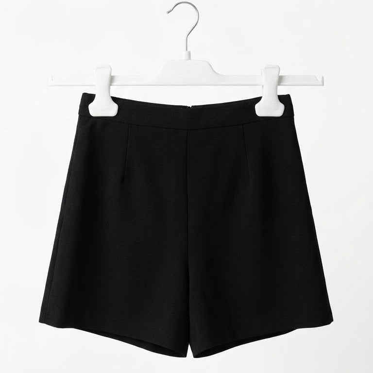 Shorts con Cinturino e Fibbia Oro Ragazza Neri Alice Pi