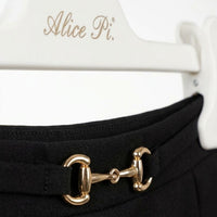 Shorts con Cinturino e Fibbia Oro Ragazza Neri Alice Pi