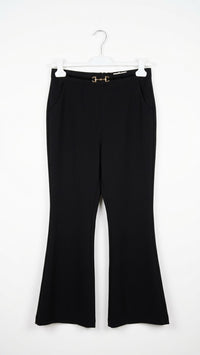 Pantalone con Cinturino e Fibbia Oro Ragazza Nero Alice Pi