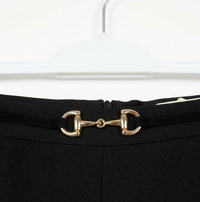 Pantalone con Cinturino e Fibbia Oro Ragazza Nero Alice Pi