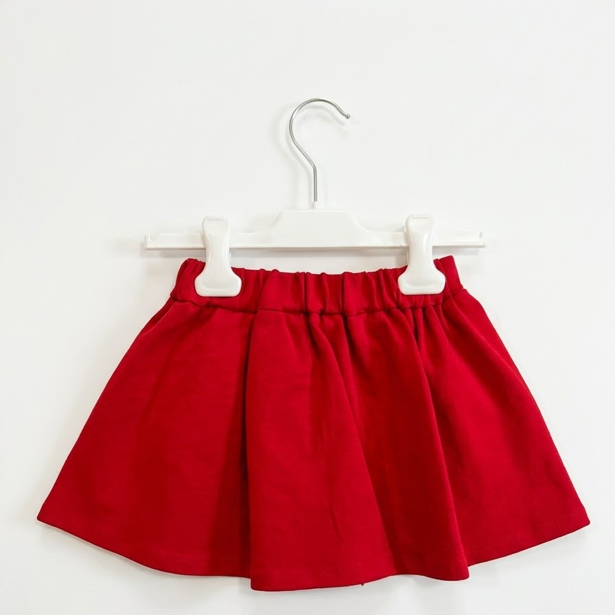 Gonna Arricciata in Vita Neonata Rossa Alice Pi