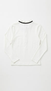 T-shirt Maniche Lunghe con Rouches Ragazza Avorio Alice Pi