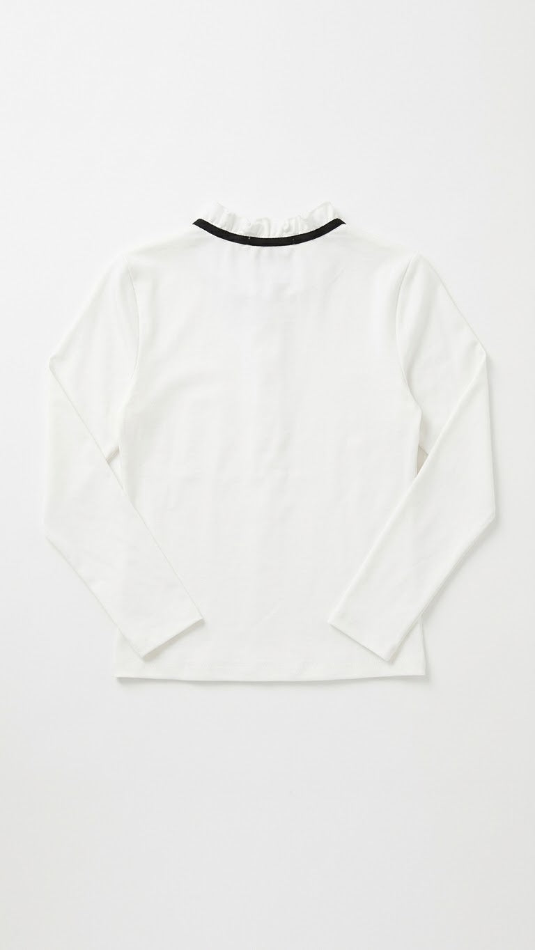 T-shirt Maniche Lunghe con Rouches Ragazza Avorio Alice Pi