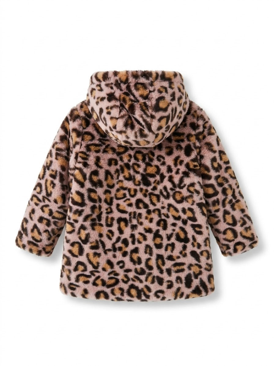 Cappotto in Pelliccia Maculata Bambina Rosa Alice Pi